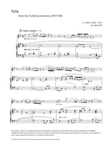 Aria from Goldberg Variations, BWV 988 Violin and Piano EPRINT cover